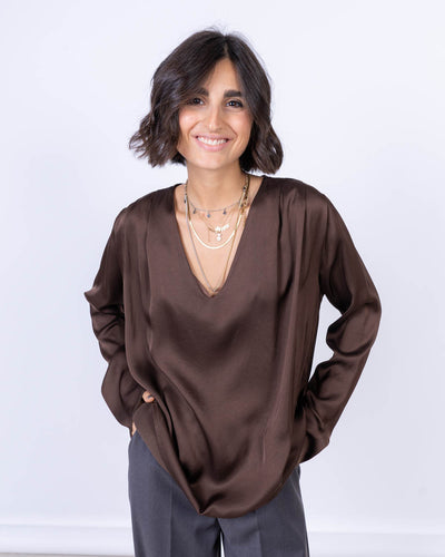 BLUSA IBISCO CIOCCOLATO