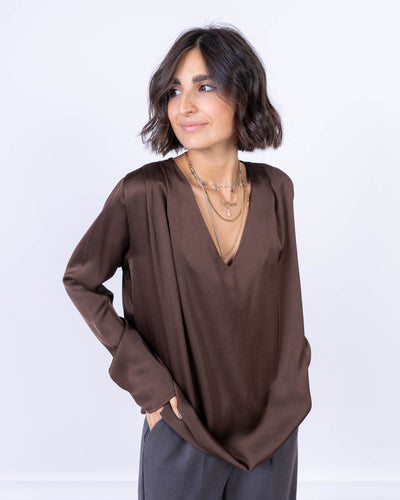 BLUSA IBISCO CIOCCOLATO