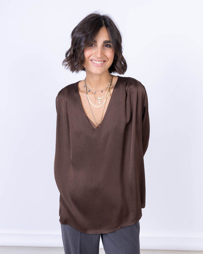 BLUSA IBISCO CIOCCOLATO