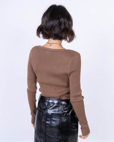 MAGLIONE HAYA MARRONE