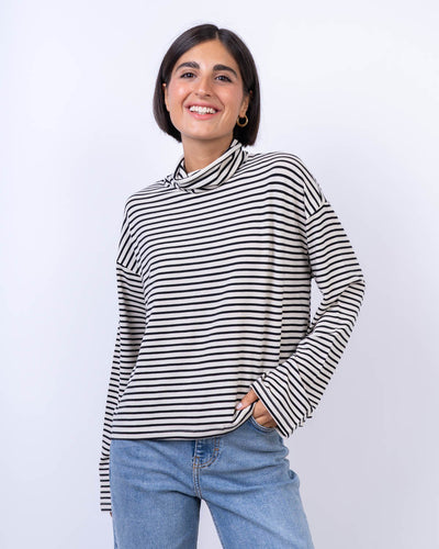 MAGLIA FIONA PANNA/NERO