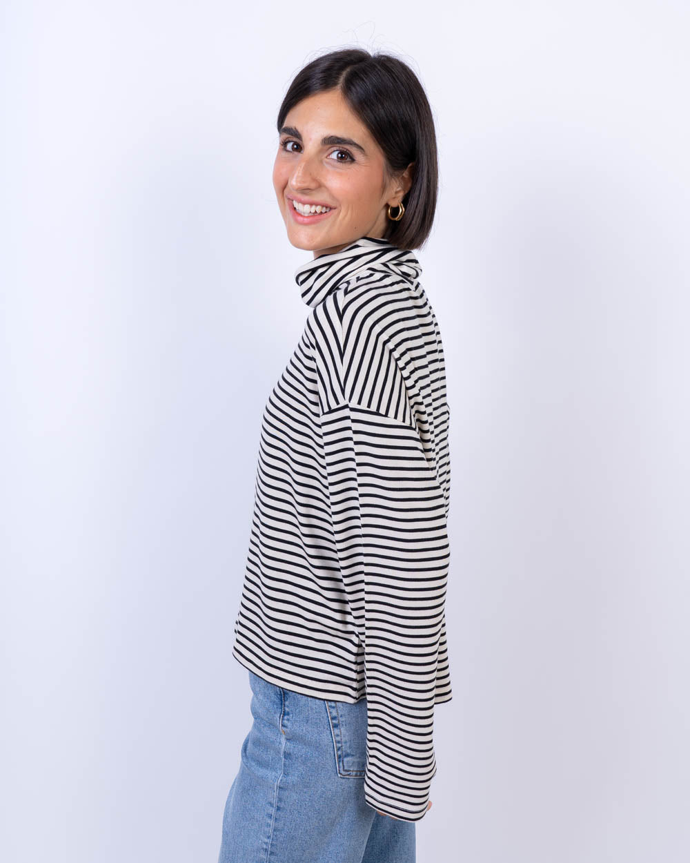 MAGLIA FIONA PANNA/NERO