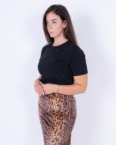 T-SHIRT FORCHETTA NERO