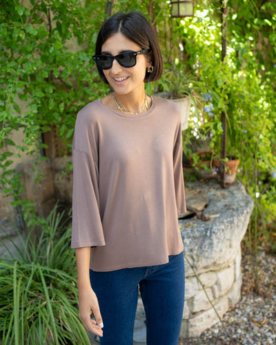 T SHIRT ROSA MARRONE