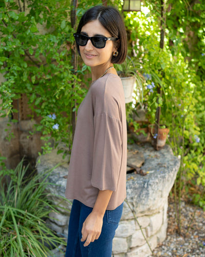 T SHIRT ROSA MARRONE