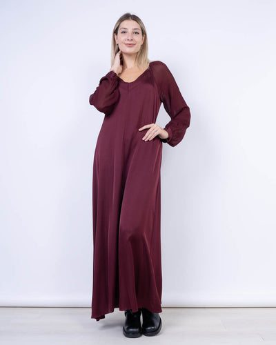 VESTITO GIRASOLE BORDEAUX
