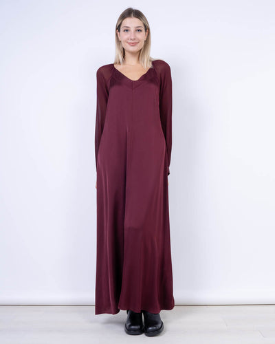 VESTITO GIRASOLE BORDEAUX