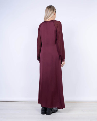 VESTITO GIRASOLE BORDEAUX