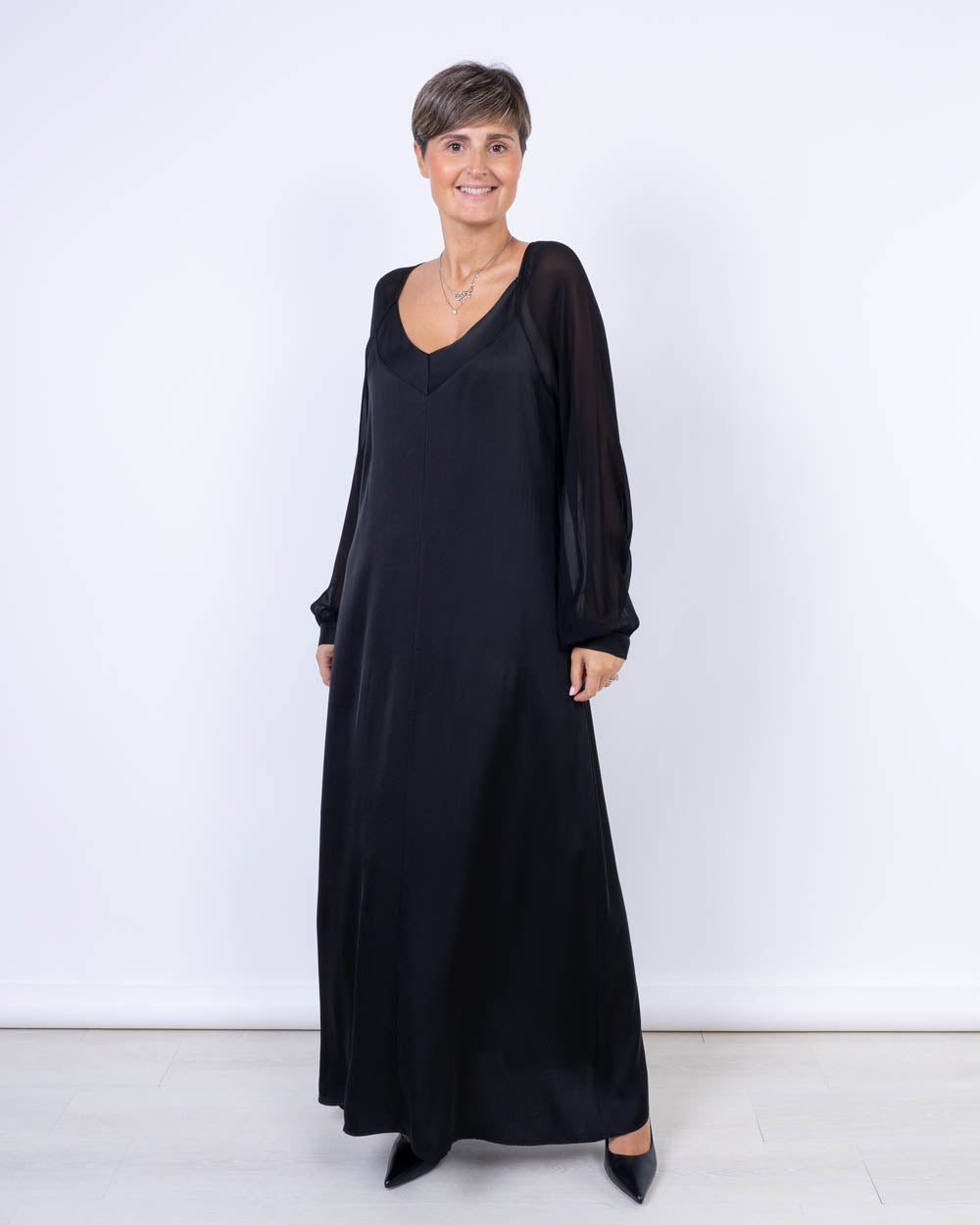 VESTITO GIRASOLE NERO