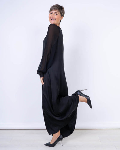 VESTITO GIRASOLE NERO