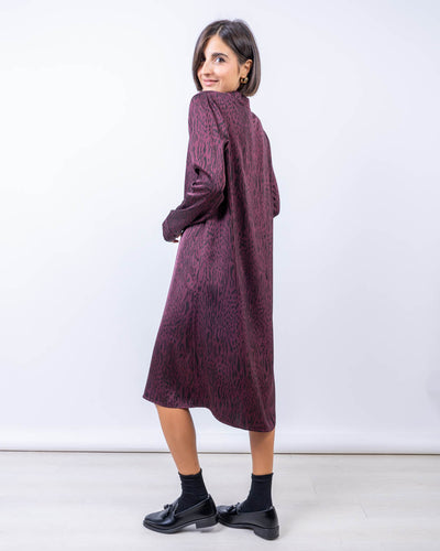 VESTITO IRIS BORDEAUX
