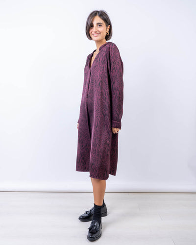 VESTITO IRIS BORDEAUX