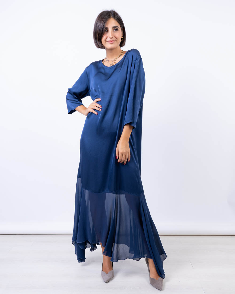 VESTITO PAPAVERO BLU