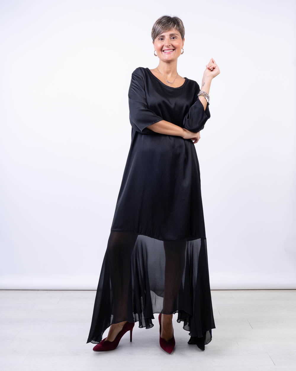 VESTITO PAPAVERO NERO