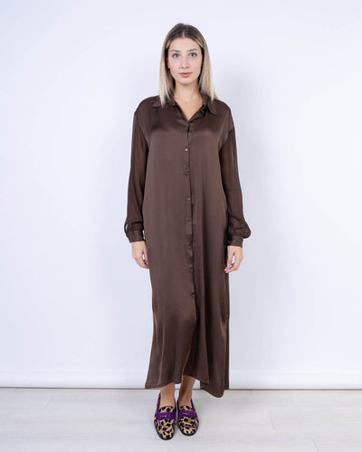 VESTITO PEONIA CIOCCOLATO