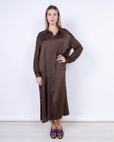 VESTITO PEONIA CIOCCOLATO