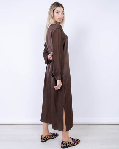 VESTITO PEONIA CIOCCOLATO