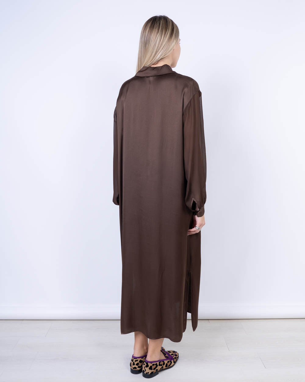 VESTITO PEONIA CIOCCOLATO