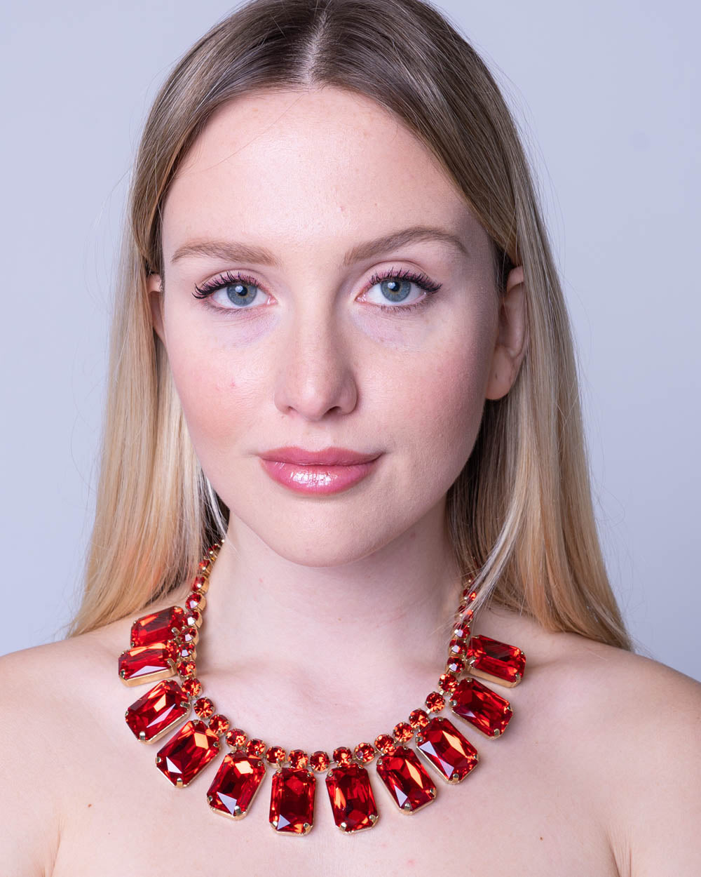 COLLANA CRISTALLI ROSSO
