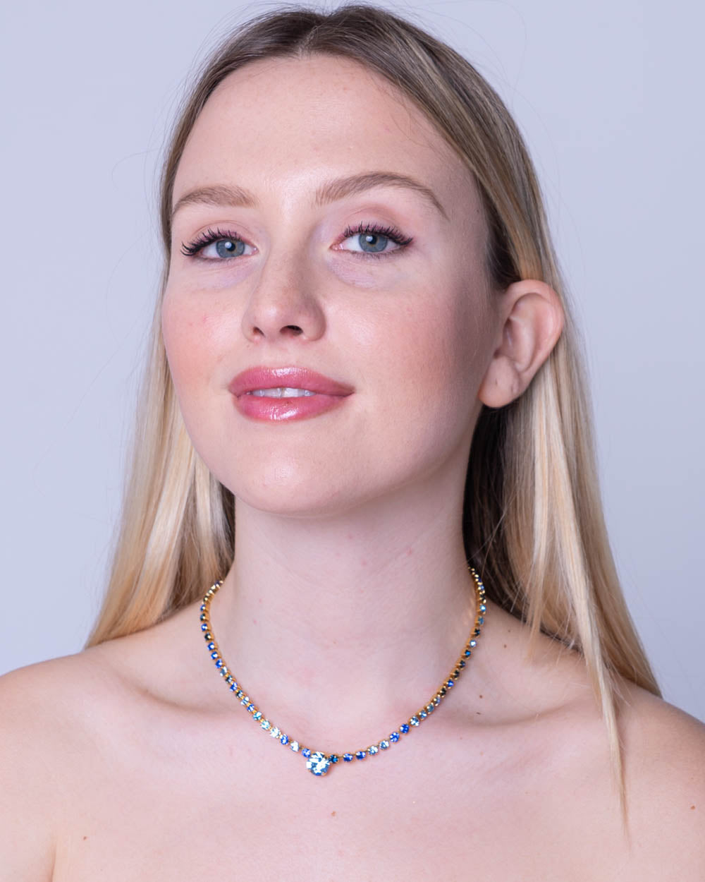 COLLANA INDIA SFUMATO BLU