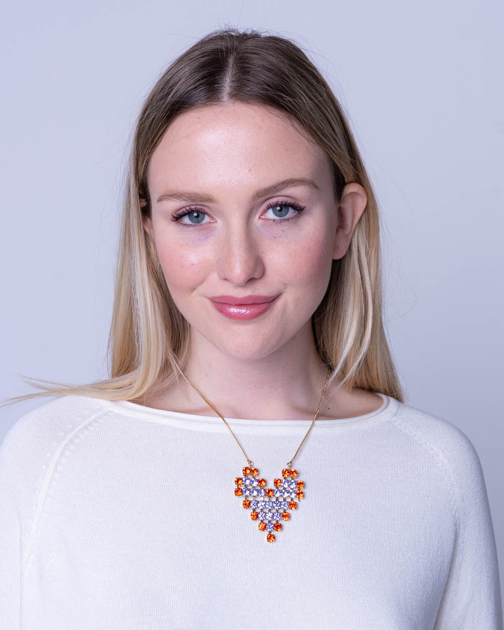 COLLANA PIXEL ARANCIO/LILLA