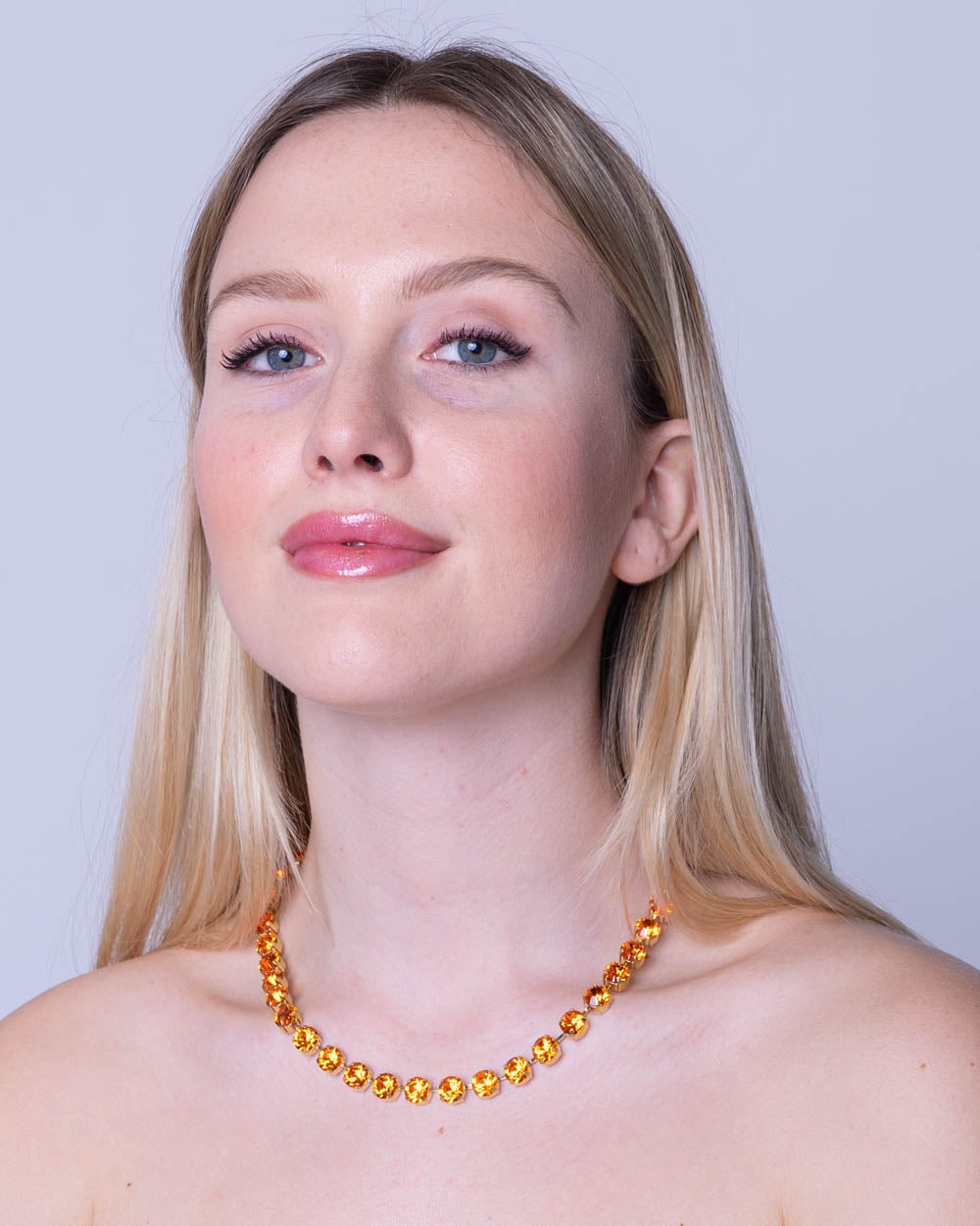COLLANA TENNIS PICCOLA ARANCIONE